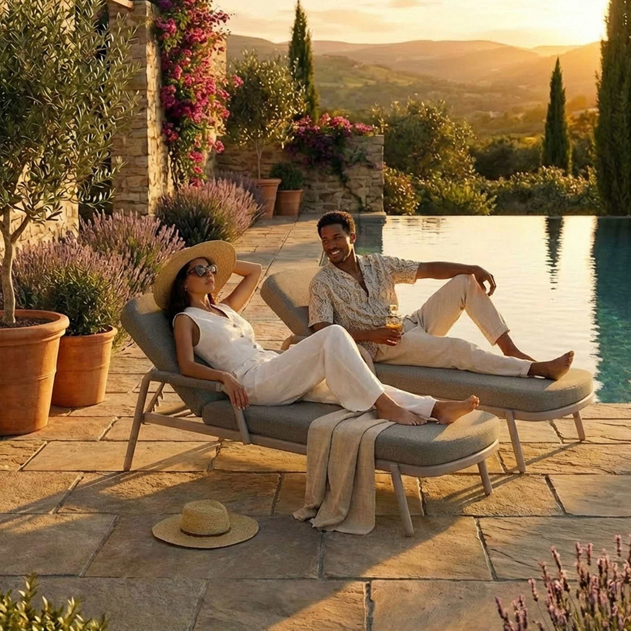 Haze Sunlounger Cocoa from Roseland Furniture