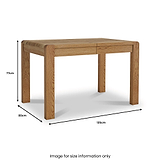 Harvey Oak Compact Extending Dining Table by Roseland Furniture