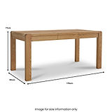 Harvey Oak Compact Extending Dining Table by Roseland Furniture