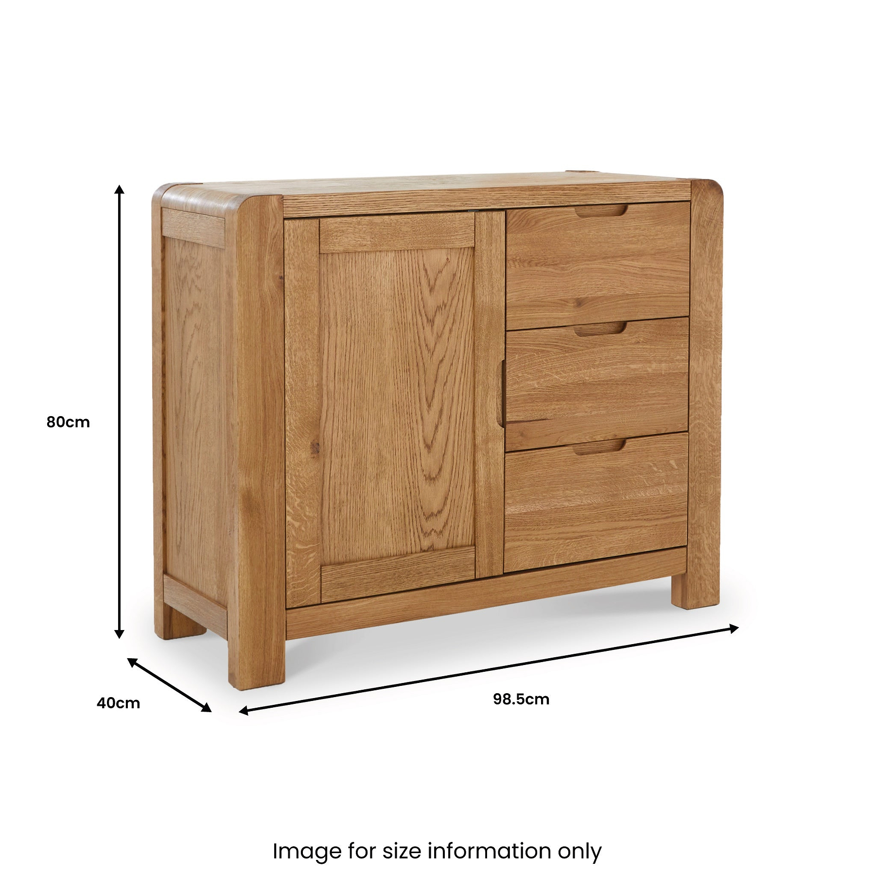 Harvey Oak Small Sideboard by Roseland Furniture