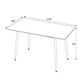 Hendra 120cm Dining Table dimensions