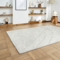 Silver Somerville Chevron Shaggy Berber Rug from Roseland Furniture