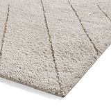Silver Somerville Chevron Shaggy Berber Rug from Roseland Furniture