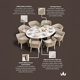 Jupiter 8 Seater Ellipse D Conical Dining Set with Eden Dawn Dining Chairs