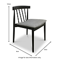 Jackson Dining Chair with Black Frame dimensions