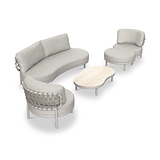 Koko 5 Seater Lounging Set with Coffee Table Footstool from Roseland Furniture
