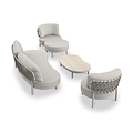 Koko 5 Seater Lounging Set with Coffee Table Footstool from Roseland Furniture