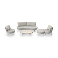 Koko 5 Seater Lounging Set with Coffee Table Footstool from Roseland Furniture