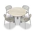 Koko 4 Seater Lounging Set with Coffee Table Footstool from Roseland Furniture