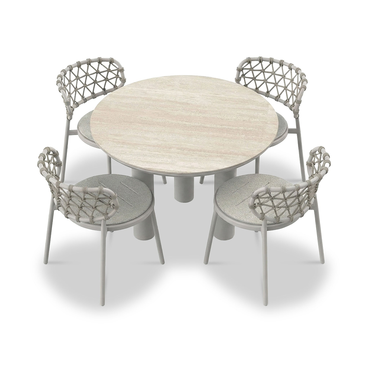 Koko 4 Seater Lounging Set with Coffee Table Footstool from Roseland Furniture