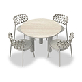 Koko 4 Seater Lounging Set with Coffee Table Footstool from Roseland Furniture