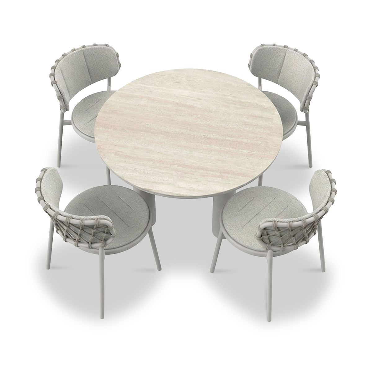 Koko 4 Seater Lounging Set with Coffee Table Footstool from Roseland Furniture