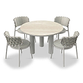 Koko 4 Seater Lounging Set with Coffee Table Footstool from Roseland Furniture