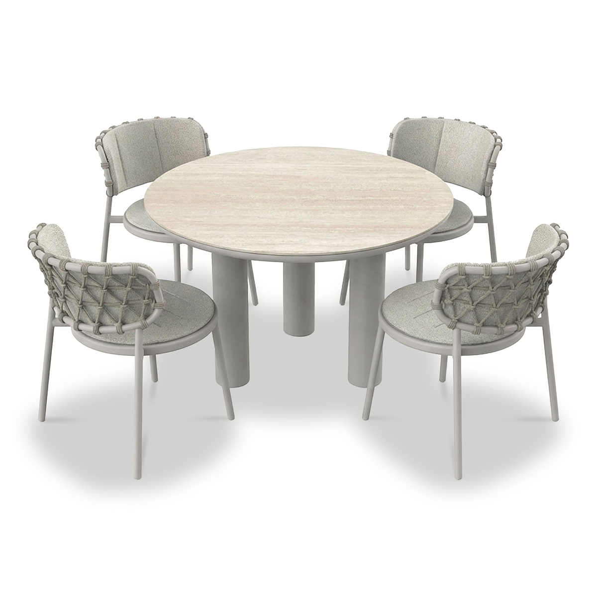 Koko 4 Seater Lounging Set with Coffee Table Footstool from Roseland Furniture