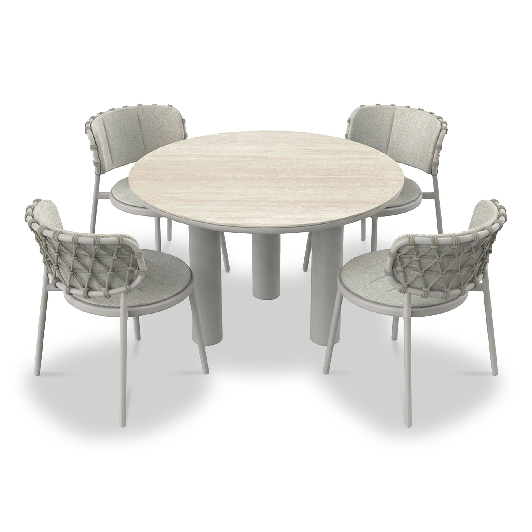 Koko 4 Seater Lounging Set with Coffee Table Footstool from Roseland Furniture