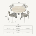 Koko 4 Seater Lounging Set with Coffee Table Footstool from Roseland Furniture
