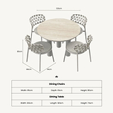 Koko 4 Seater Lounging Set with Coffee Table Footstool from Roseland Furniture
