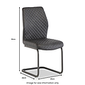 Kenny Grey Faux Leather Dining Chair from Roseland Furniture