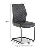 Kenny Grey Faux Leather Dining Chair from Roseland Furniture