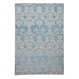 Blue Laurence Llewelyn-Bowen Ornate Metallic Rug from Roseland Furniture