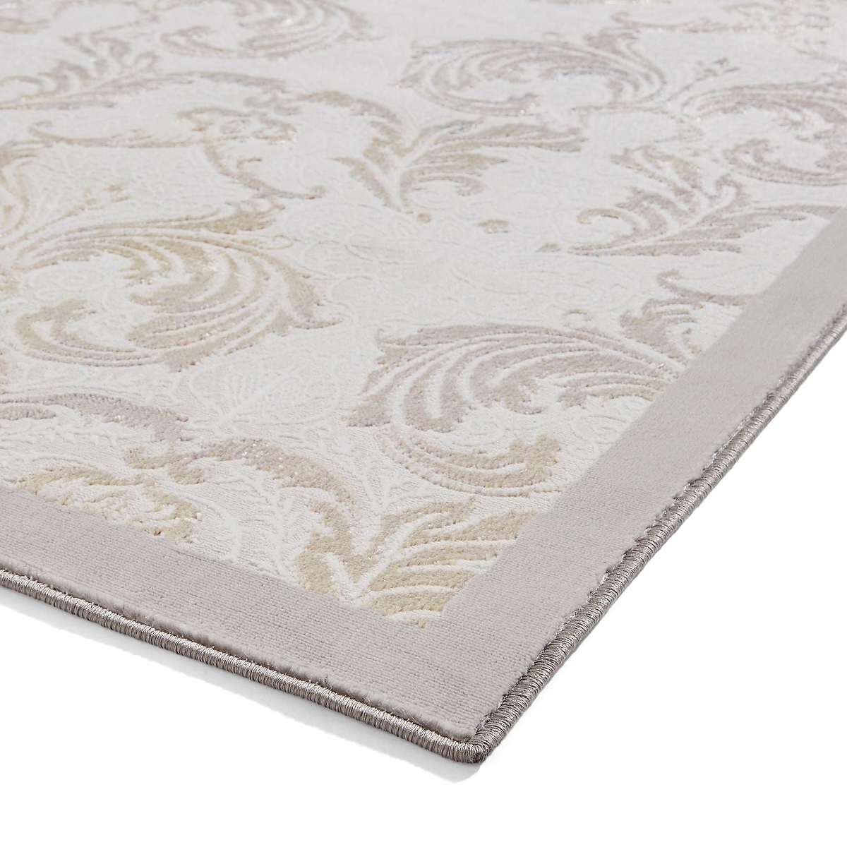 Pearl Laurence Llewelyn-Bowen Ornate Metallic Rug from Roseland Furniture