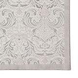 Silver Laurence Llewelyn-Bowen Ornate Metallic Rug from Roseland Furniture