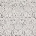 Silver Laurence Llewelyn-Bowen Ornate Metallic Rug from Roseland Furniture