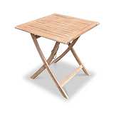 FSC 1 London 70cm Square Folding Bistro Set w 2 Folding Armchairs from Roseland Furniture