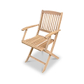FSC 1 London 70cm Square Folding Bistro Set w 2 Folding Armchairs from Roseland Furniture