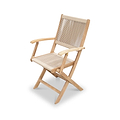 FSC 1 London 90cm Square Folding Bistro Set w 2 Folding Armchairs from Roseland Furniture