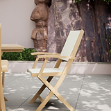 FSC 1 London 90cm Square Folding Bistro Set w 2 Folding Armchairs from Roseland Furniture