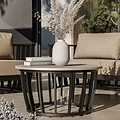 Lucca 5 Seater Lounging Set with Coffee Table Black from Roseland Furniture