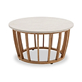 Lucca 5 Seater Lounging Set with Coffee Table Teak Effect from Roseland Furniture