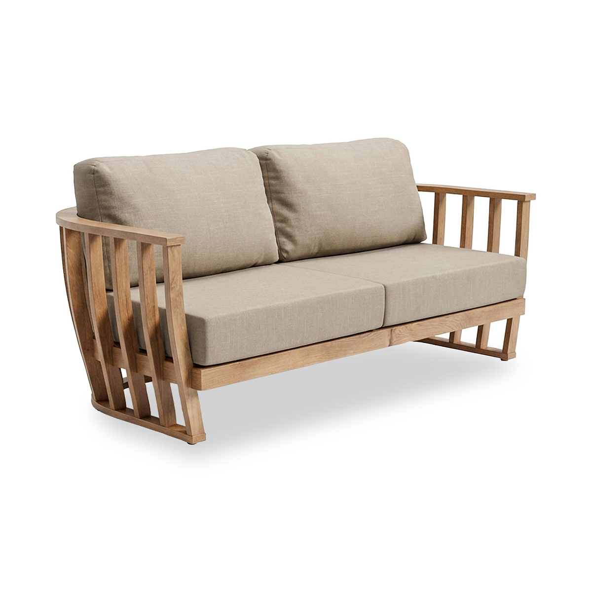Lucca 5 Seater Lounging Set with Coffee Table Teak Effect from Roseland Furniture