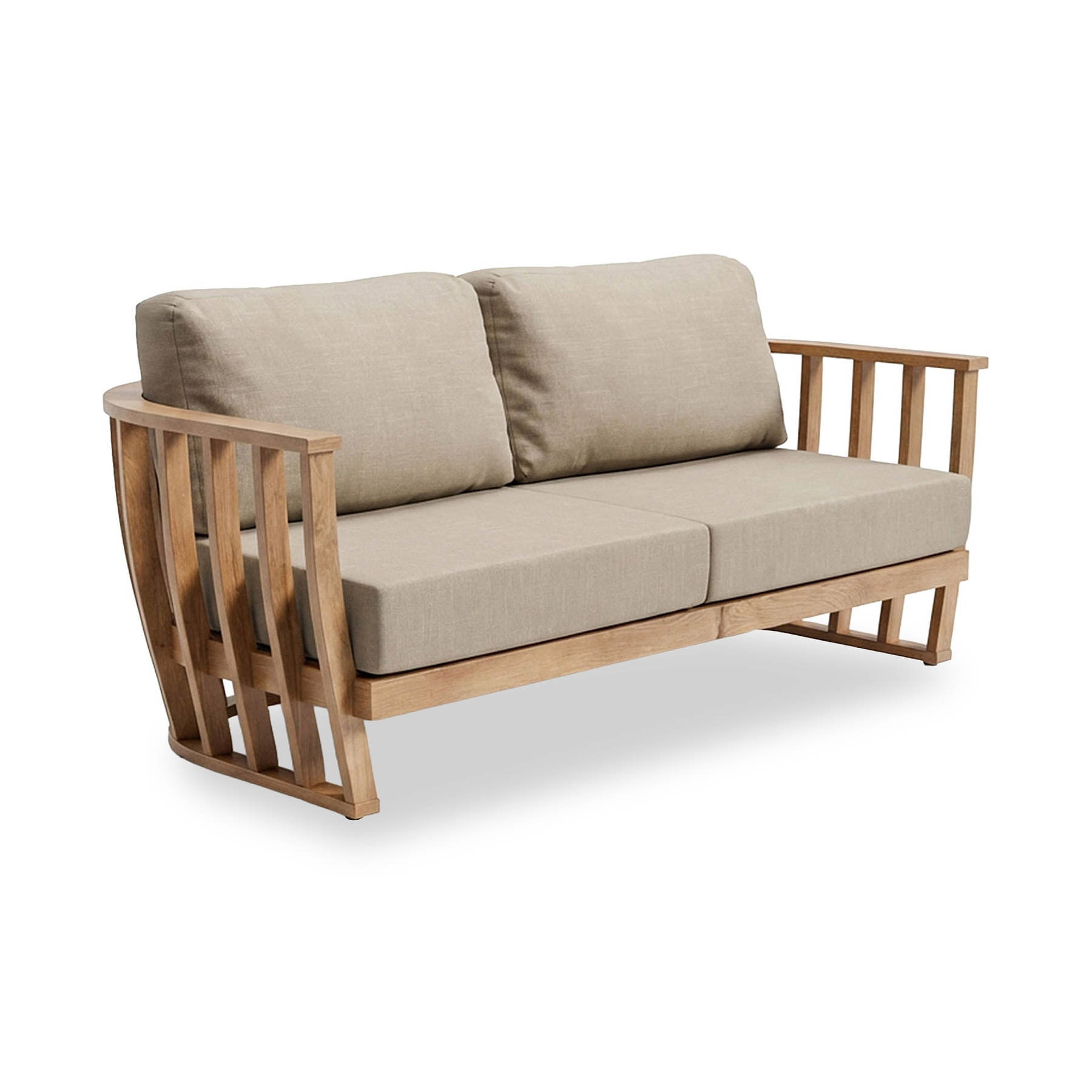 Lucca 5 Seater Lounging Set with Coffee Table Teak Effect from Roseland Furniture