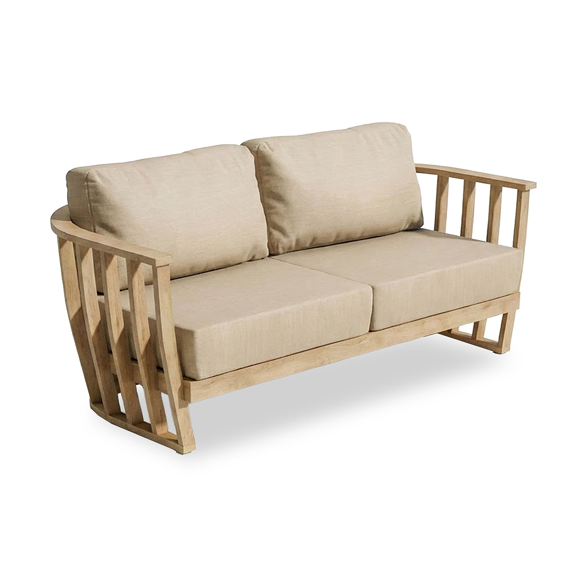 Lucca 5 Seater Lounging Set with Coffee Table Acacia from Roseland Furniture