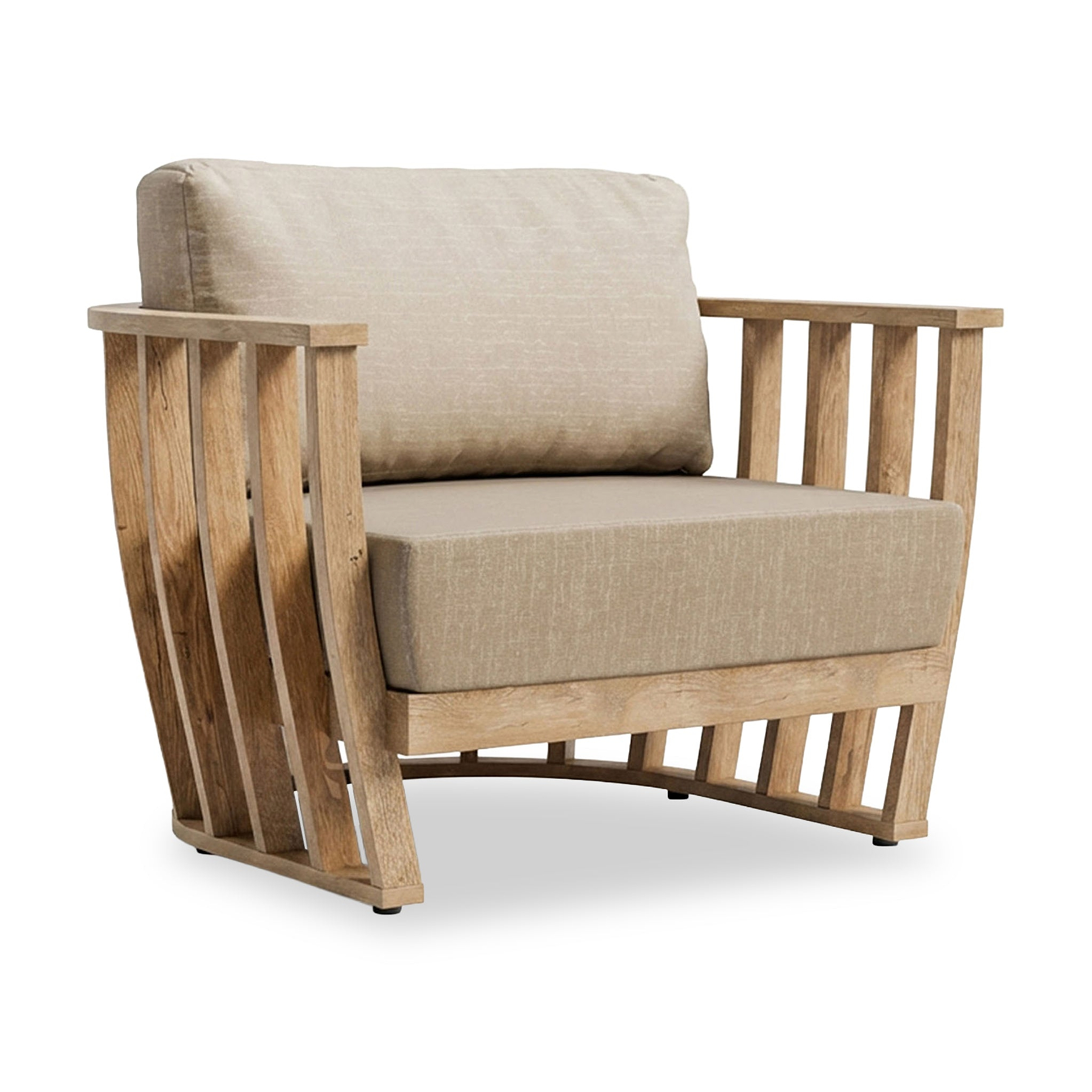 Lucca 5 Seater Lounging Set with Coffee Table Acacia from Roseland Furniture