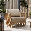 Lucca 5 Seater Lounging Set with Coffee Table Acacia from Roseland Furniture