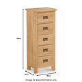 Lanner Oak Tallboy Chest by Roseland Furniture