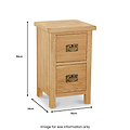 Lanner Oak Slim Bedside Table by Roseland Furniture