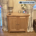London Oak Small Cupboard from Roseland Furniture