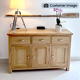 London Oak Large Sideboard by Roseland Furniture