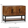 Loric Parquet Mango Wood Console Table dimensions