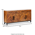 Loric Parquet Mango Wood Large Sideboard