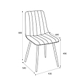 Luna Brushed Velvet Dining Chair dimensions
