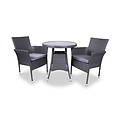 Malaga 2 Seat Deluxe Stacking Rattan Bistro Set from Roseland Furniture