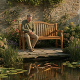 Maria 150cm 3 Seater Acacia Garden Bench from Roseland Furniture