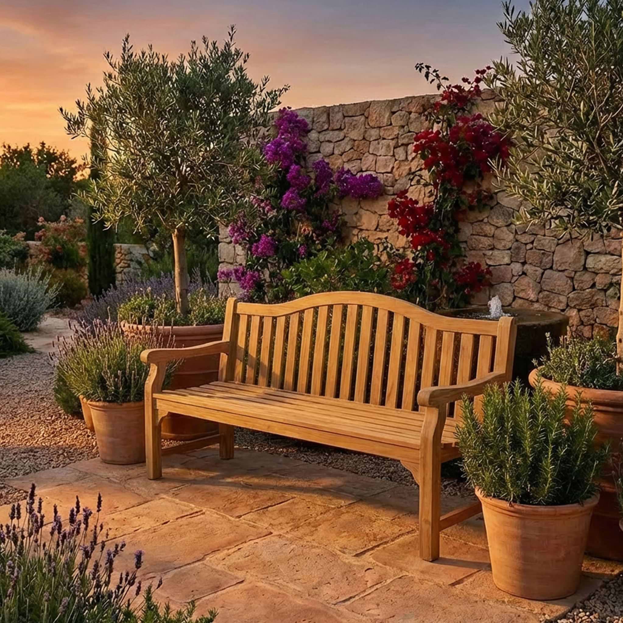 Maria 180cm 4 Seater Garden Bench from Roseland Furniture