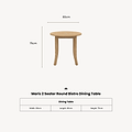 Maris 2 Seater Round Bistro Table Set dimensions