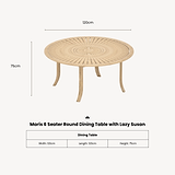 Maris 4 Seater Round Dining Table